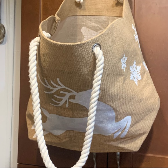 Huge jute bag with rope handles - Picture 5 of 10